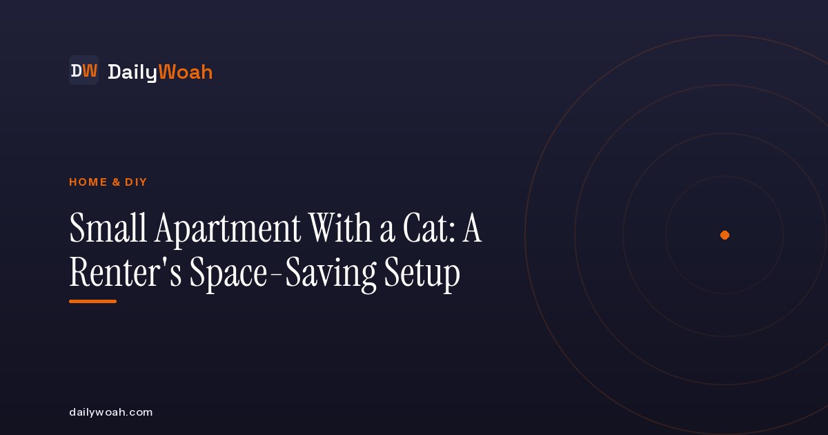 Small Apartment With a Cat: A Renter's Space-Saving Setup